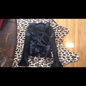 This is a one of a kind gorgeous black silk blouse